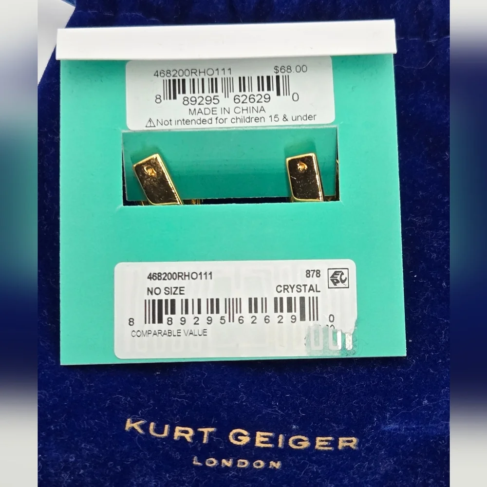 Kurt Geiger London Pavé Eagle Stud Post-Back Earrings - Picture 3 of 12